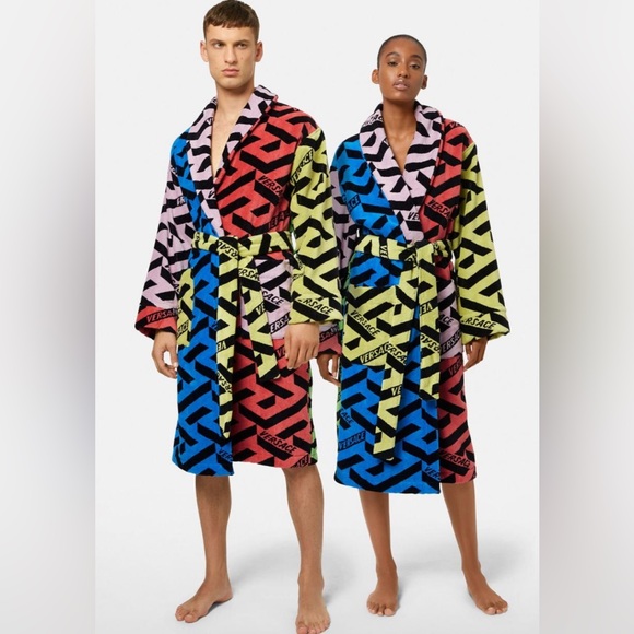 Versace La Greca Multi-Coloured Bathrobe - Picture 6 of 7